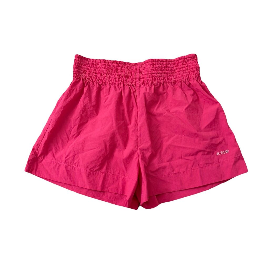 J. Crew Shorts Womens Small Pink Smocked Waistband High-Rise Beach Comfy‎ 3”